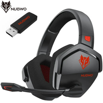 Headset Gamer NUBWO G06 Wireless 2.4GHz + Bluetooth – 50mm, Microfone, Até 100h de Bateria, PS5, PS4, PC, Mobile, Switch