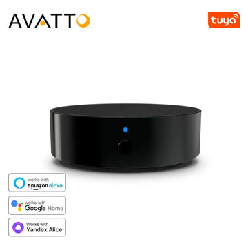 Controle Remoto Inteligente AVATTO Tuya WiFi IR – Universal para Ar-Condicionado, TV, DVD e Outros, Compatível com Alexa e Google Home