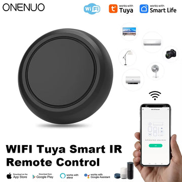 Controle Remoto Inteligente Tuya WiFi IR – Universal para TV, Ar-Condicionado, DVD e Satélite, Compatível com Alexa e Google Home