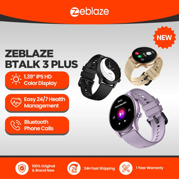 Smartwatch Zeblaze Btalk 3 Plus – Tela HD 1.39", Chamadas Bluetooth e Design Ultra Slim (Lançamento)
