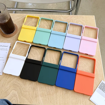 Capa Macaron para Samsung Galaxy Z Flip 7 / FE / 6 / 5 / 4 / 3 – Flip Hinge, Proteção Total, Hard Shell Colorida