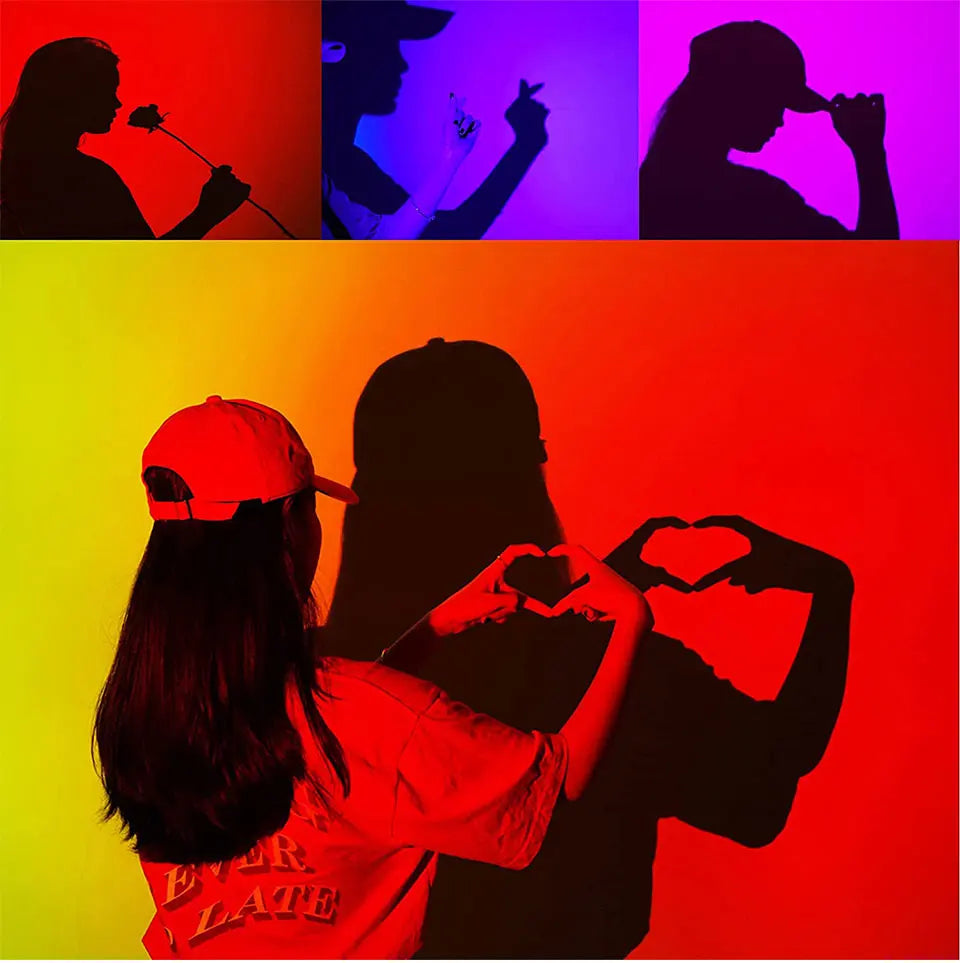 Luminária Smart Sunset Lamp RGB – Controle via App e Remoto (Efeito Pôr do Sol para Fotos, Vídeos e Decor)