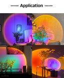 Luminária Smart Sunset Lamp RGB – Controle via App e Remoto (Efeito Pôr do Sol para Fotos, Vídeos e Decor)