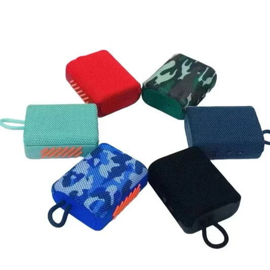 Mini Caixa de Som Bluetooth Go 3 – Portátil, Ultra Bass e Design em Tecido (Resistente à Água IP67)