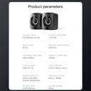 Kit Par Caixas de Som Mini para PC e Notebook – Áudio Estéreo 2.0 Compacto e Potente (Conexão USB + P2)