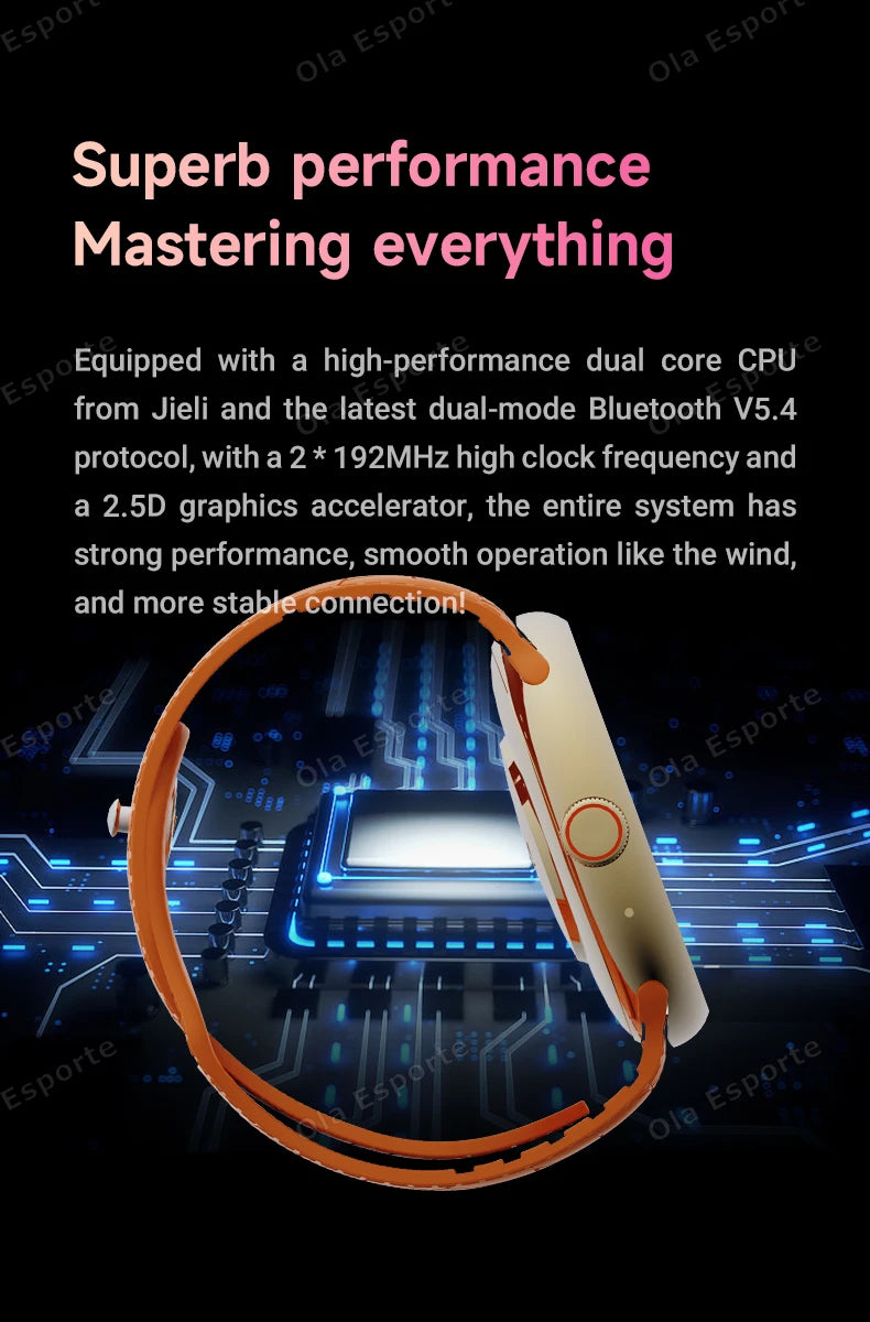 Smartwatch 7 em 1 Ultra Series – Kit com 7 Pulseiras, Tela HD 1.52", Chamadas Bluetooth e Carregamento Sem Fio (Android/iOS)