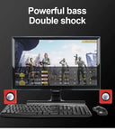 Kit Par Caixas de Som Mini para PC e Notebook – Áudio Estéreo 2.0 Compacto e Potente (Conexão USB + P2)