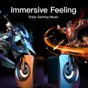 Kit Par Caixas de Som Mini para PC e Notebook – Áudio Estéreo 2.0 Compacto e Potente (Conexão USB + P2)