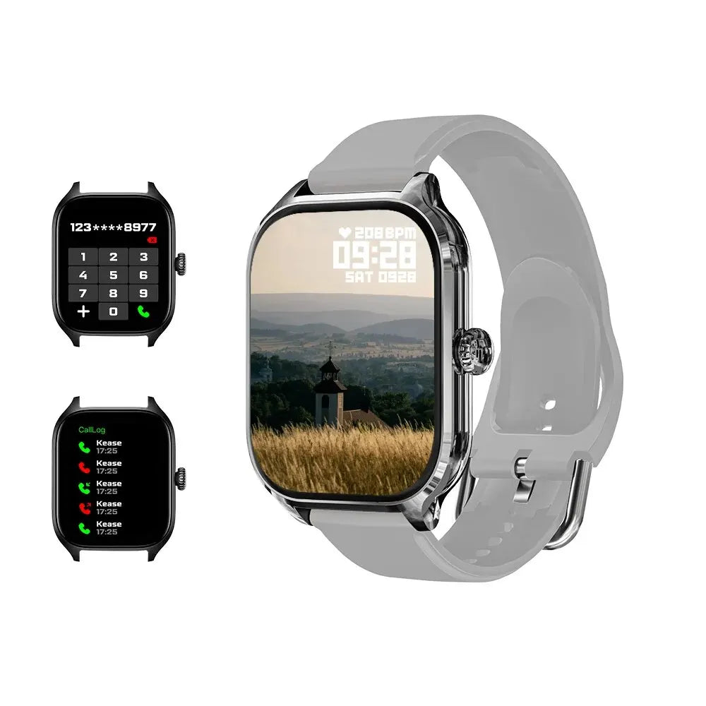Smartwatch H9 Series Tela 2.01" – Carregamento por Indução, Chamadas e Menu Fluido (Lançamento)