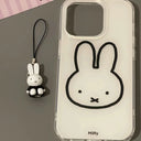Capa Miffy Kawaii para iPhone XS / XR / 11 / 12 / 13 / 14 / 15 / 16 Pro Max – Anti-queda, Full Cover, Presente Fofo para Meninas