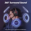 Headset Gamer NUBWO G06 Wireless 2.4GHz + Bluetooth – 50mm, Microfone, Até 100h de Bateria, PS5, PS4, PC, Mobile, Switch