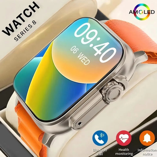 Smartwatch T900 Ultra 2 Big Screen 49mm – Faz Chamadas, NFC, Jogo Integrado e Tela Infinita 2.09" (Lançamento 2025)