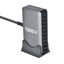 1000W Carregador GaN Desktop 10-Portas – 140W PD para MacBook, 100W para Smartphone e Tablet, Hub Multiportas USB