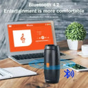 Caixa de Som Portátil Bluetooth Dupla XIKCU 50W Estéreo com Subwoofer
