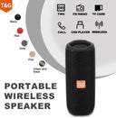 Caixa de Som Bluetooth T&G 365 Transparente – Show de Luzes LED, Graves Potentes e Rádio FM (Lançamento)