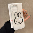 Capa Miffy Kawaii para iPhone XS / XR / 11 / 12 / 13 / 14 / 15 / 16 Pro Max – Anti-queda, Full Cover, Presente Fofo para Meninas