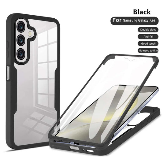 Capa 360° Antichoque e Antiqueda Transparente para Samsung Galaxy A16 A15 A14 A13 A06 A05S A04S – Full Coverage