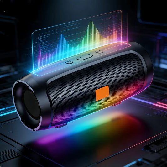 Caixa de Som Bluetooth J007 Outdoor – Som Estéreo Surround, Graves Profundos e Resistência à Água