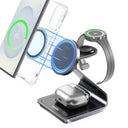 Bonola Estação de Carregamento Magnética 3 em 1 Wireless para Samsung S24/S25 Ultra – Galaxy Watch 7/6/5 e Galaxy Buds