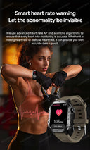 Smartwatch Tático Militar 2025 – Bateria de Longa Duração (400mAh), Lanterna LED e Chamadas Bluetooth