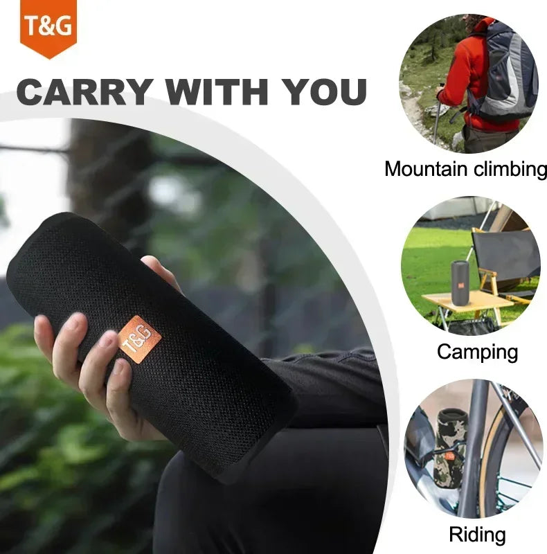 Caixa de Som Bluetooth T&G 365 Transparente – Show de Luzes LED, Graves Potentes e Rádio FM (Lançamento)