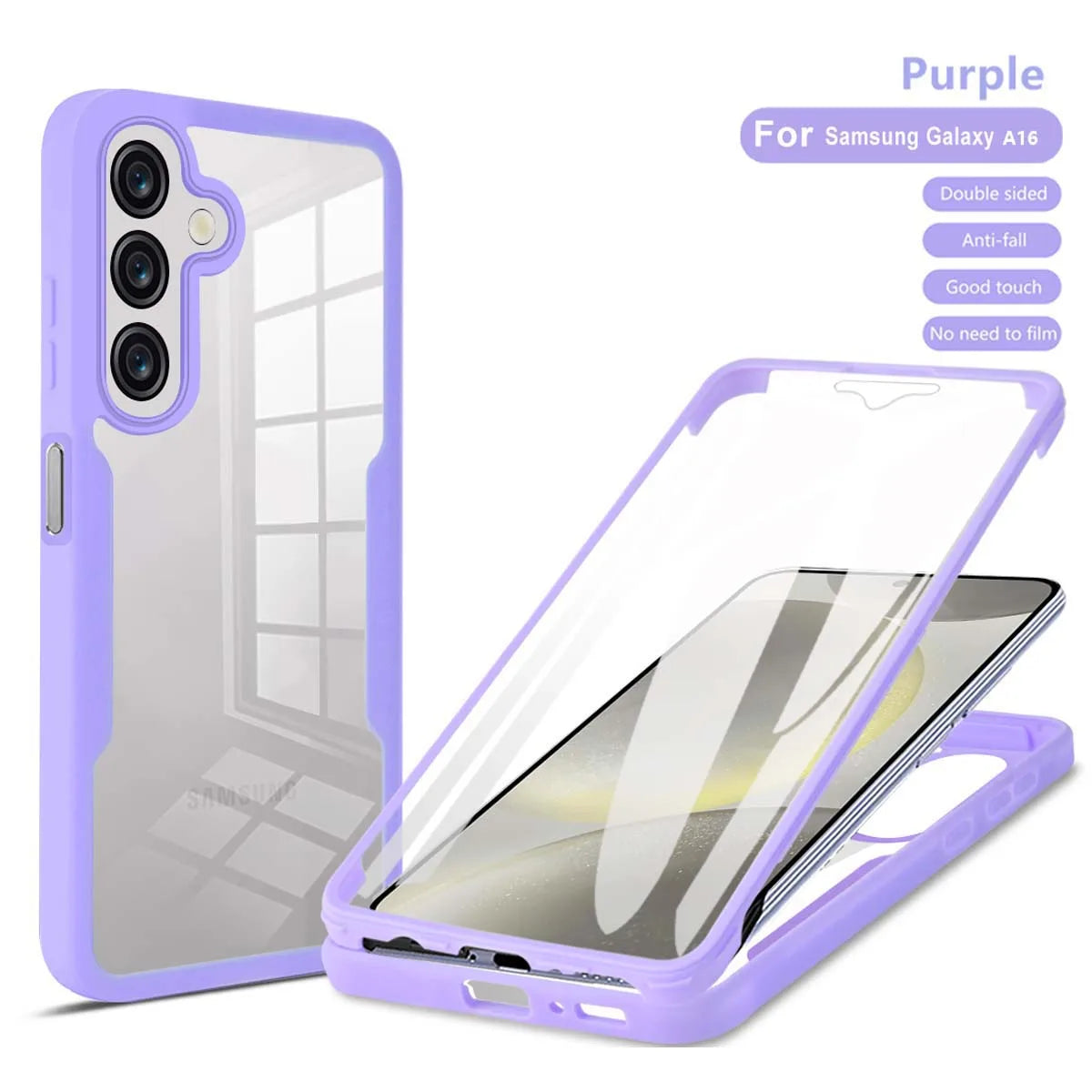 Capa 360° Antichoque e Antiqueda Transparente para Samsung Galaxy A16 A15 A14 A13 A06 A05S A04S – Full Coverage