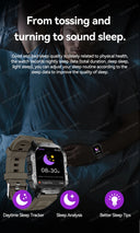 Smartwatch Tático Militar 2025 – Bateria de Longa Duração (400mAh), Lanterna LED e Chamadas Bluetooth