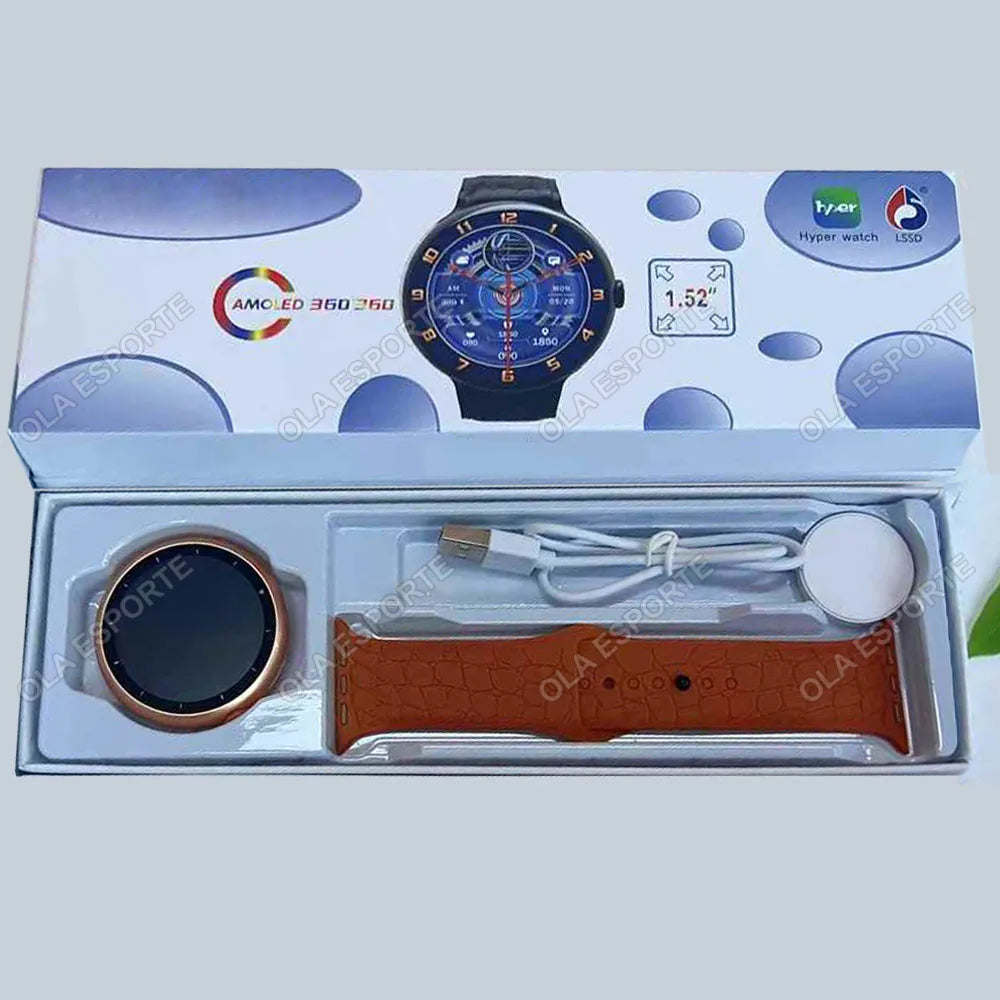 Smartwatch 7 em 1 Ultra Series – Kit com 7 Pulseiras, Tela HD 1.52", Chamadas Bluetooth e Carregamento Sem Fio (Android/iOS)