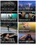 Smartwatch T900 Ultra 2 Big Screen 49mm – Faz Chamadas, NFC, Jogo Integrado e Tela Infinita 2.09" (Lançamento 2025)