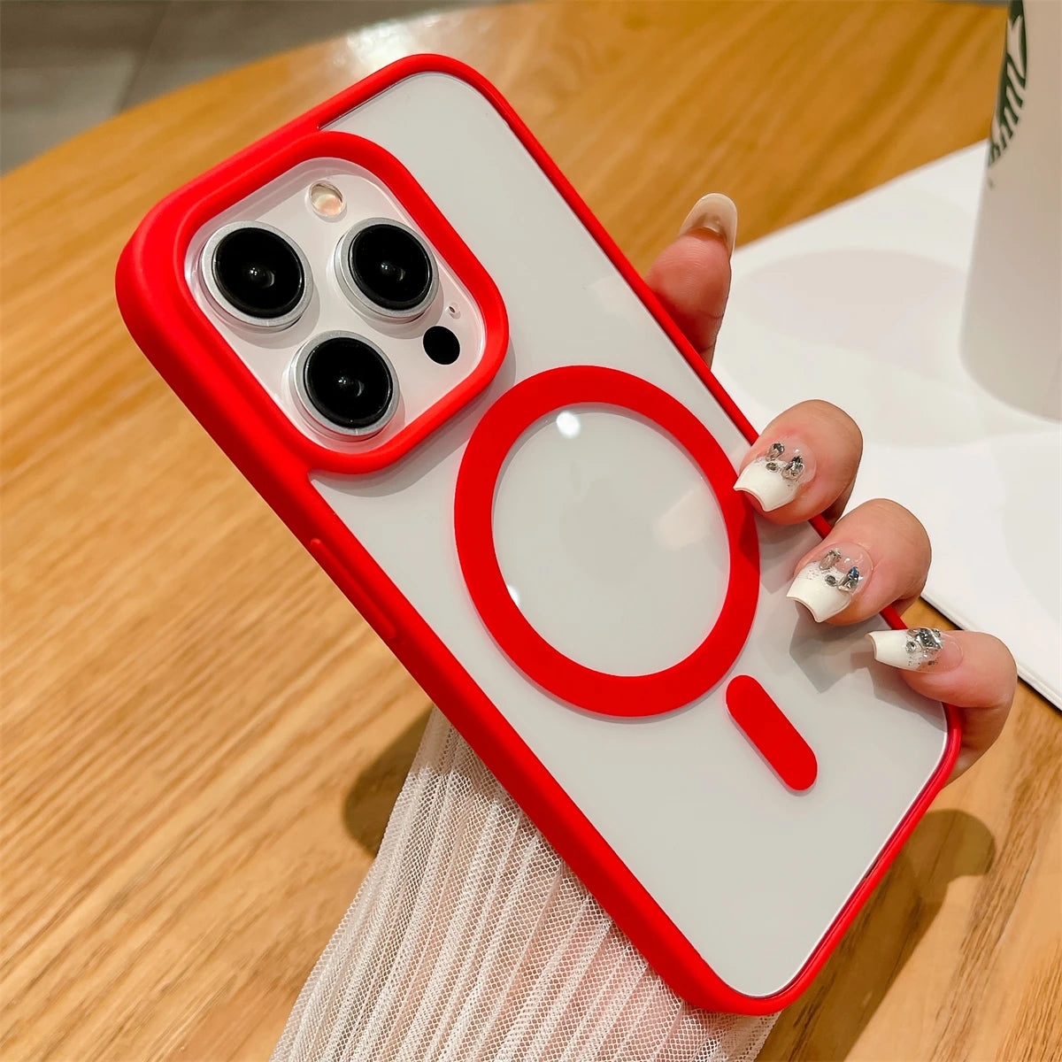 Capa Premium Antichoque Magsafe para iPhone 17 16 Plus 15 14 13 12 11 Pro Max XR 17Air – Bumper Magnético Transparente