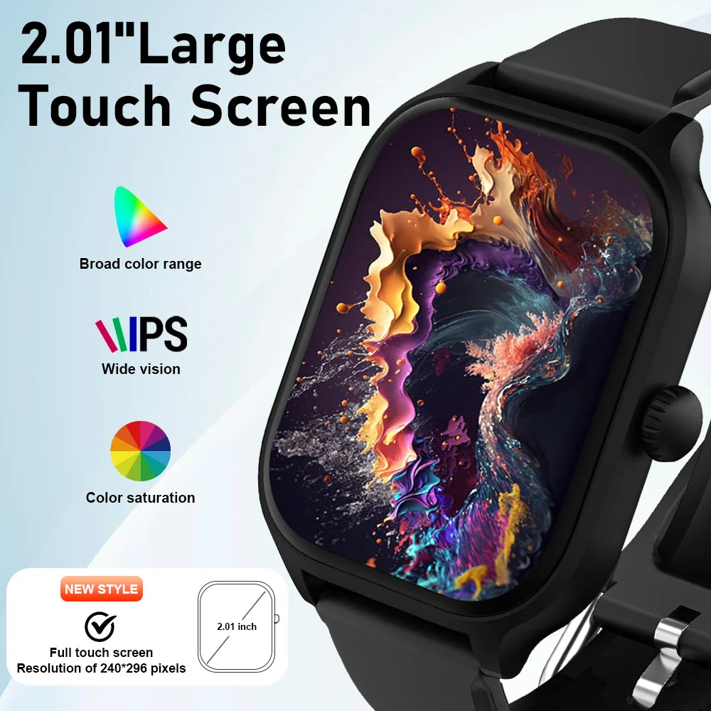Smartwatch H9 Series Tela 2.01" – Carregamento por Indução, Chamadas e Menu Fluido (Lançamento)