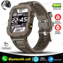 Smartwatch Tático Militar 2025 – Bateria de Longa Duração (400mAh), Lanterna LED e Chamadas Bluetooth